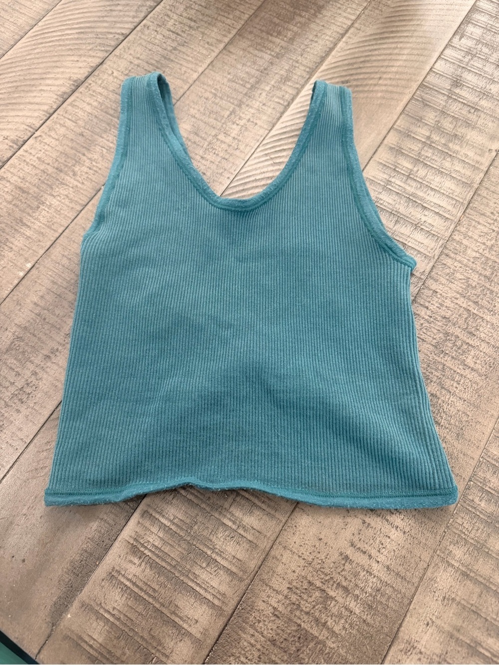 Urban Outfitters Reversible Teal Ribbed Crop